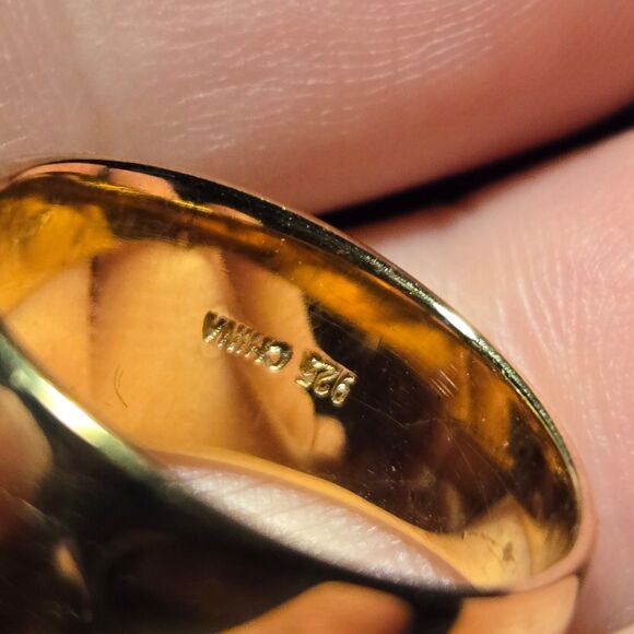 Marquise vintage sterling silver ring sz 6 - Picture 5 of 7